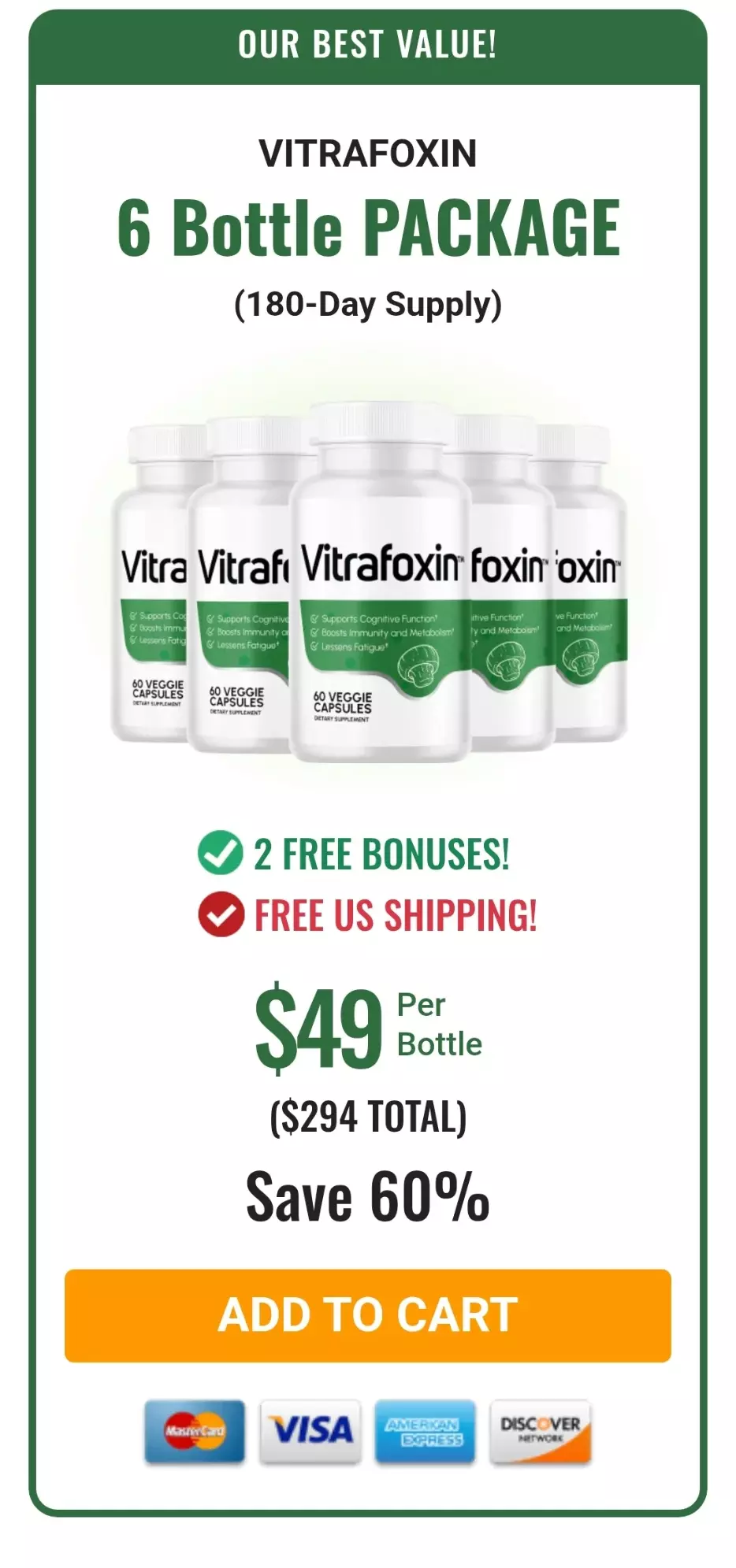Vitrafoxin™ 6 bottles pricing